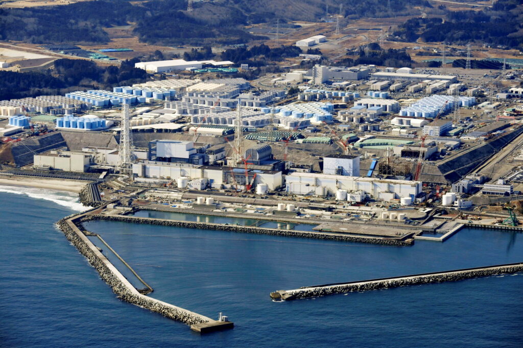 Vue aérienne de la centrale de Fukushima 
