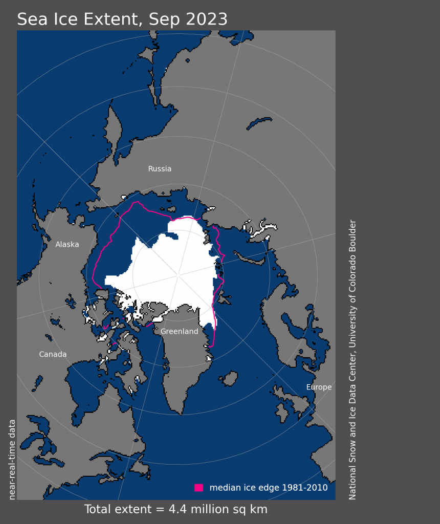 Surface de la banquise arctique