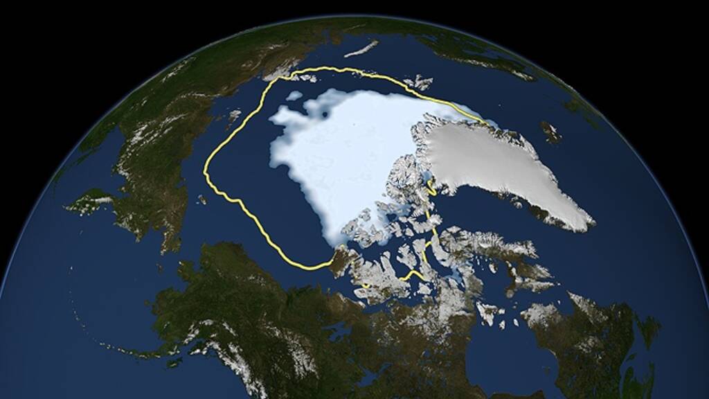 Imagerie de la fonte des glaces du pôle nord
